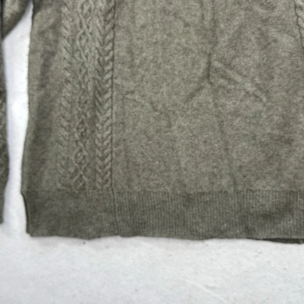 Aventura Sweater Womens Medium / Large Merino Wool Blend Cable Knit Mock Neck - Picture 12 of 13